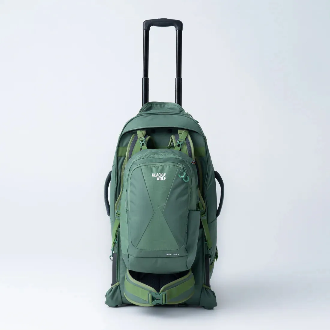 Black Wolf - 65L ( 20L) Grand Tour II wheel bag with backpack straps - Myrtle