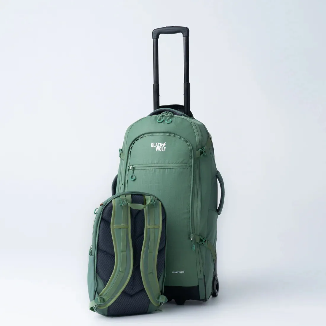 Black Wolf - 65L ( 20L) Grand Tour II wheel bag with backpack straps - Myrtle
