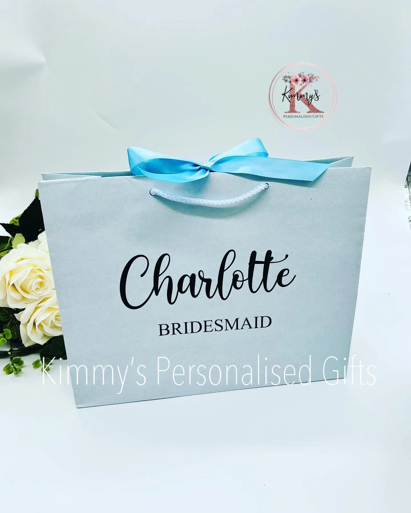 Blue Gift Bag with Bow
