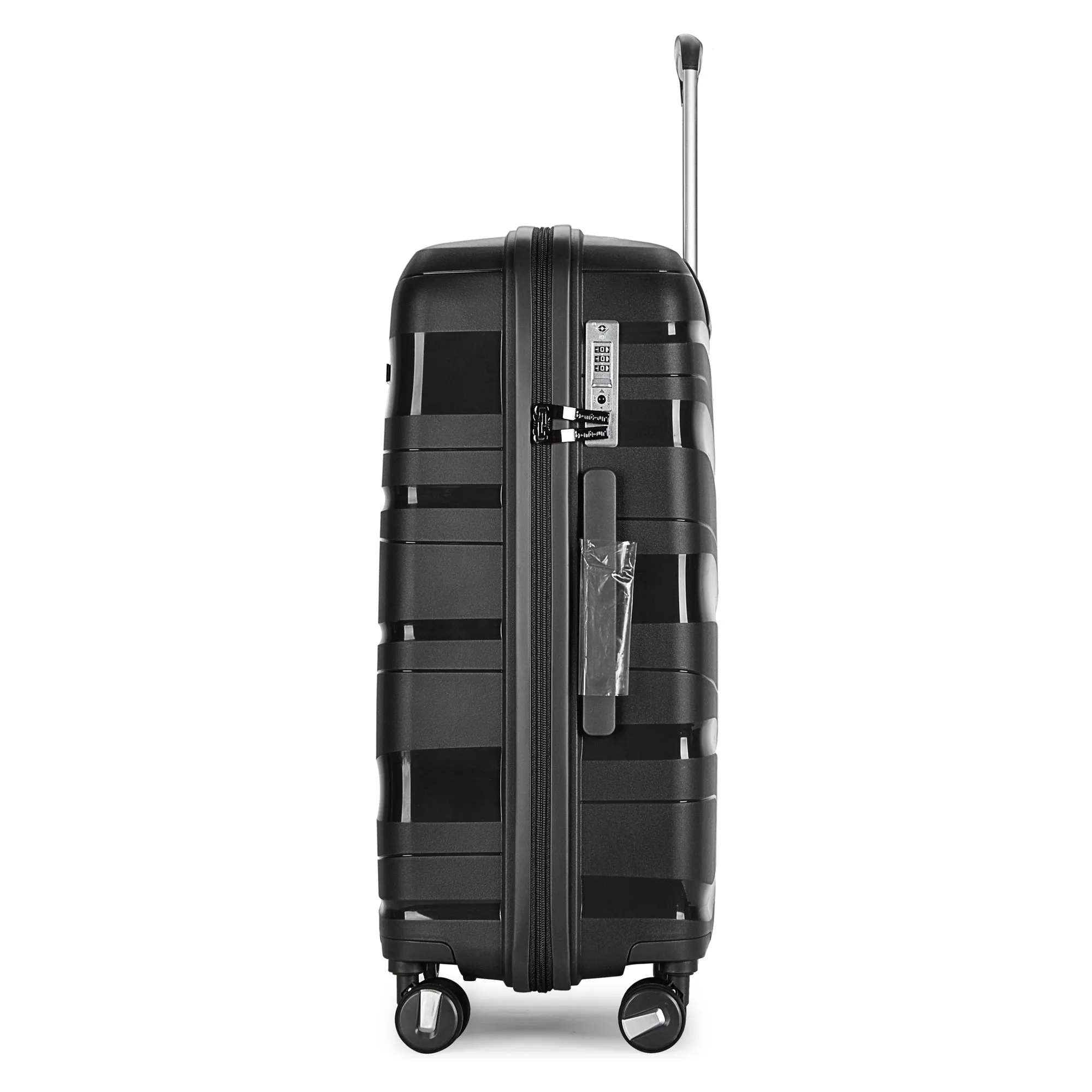 BONTOUR "Flow" 4-wheel suitcase 76x51x31 cm with TSA lock, size L, black