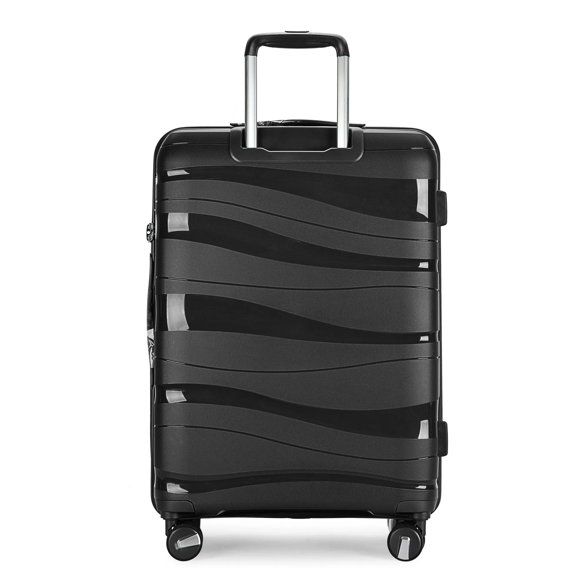BONTOUR "Flow" 4-wheel suitcase 76x51x31 cm with TSA lock, size L, black