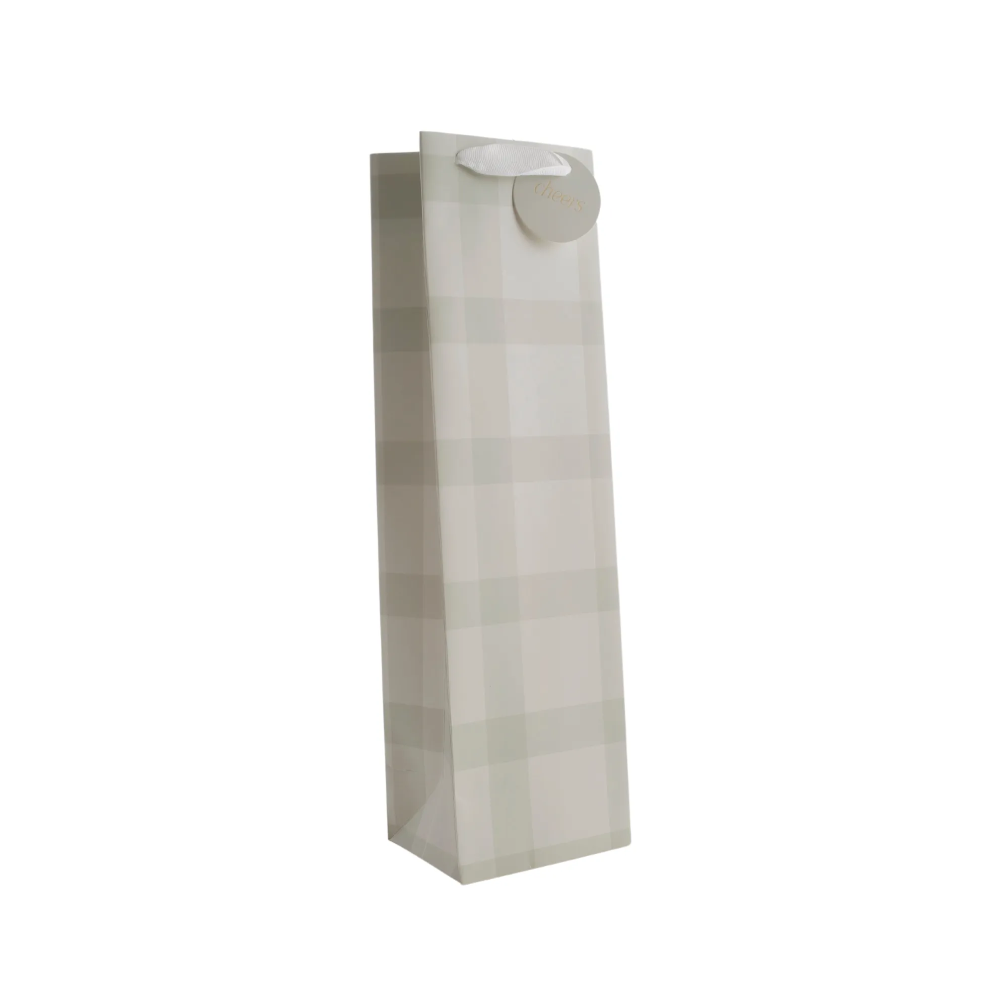 Bottle Bag - SAGE GINGHAM