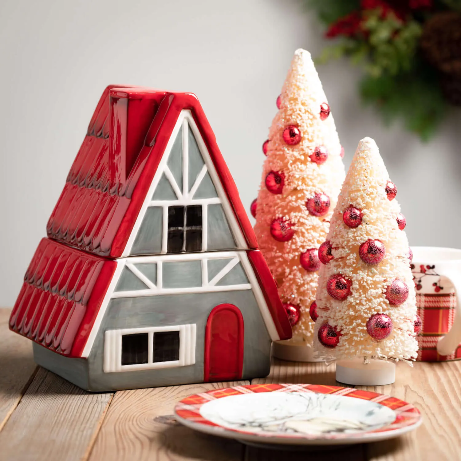 Bottle Brush Tree Set Of 2