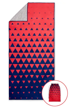 Bundle - Blue/Red Gym Towel & Pouch