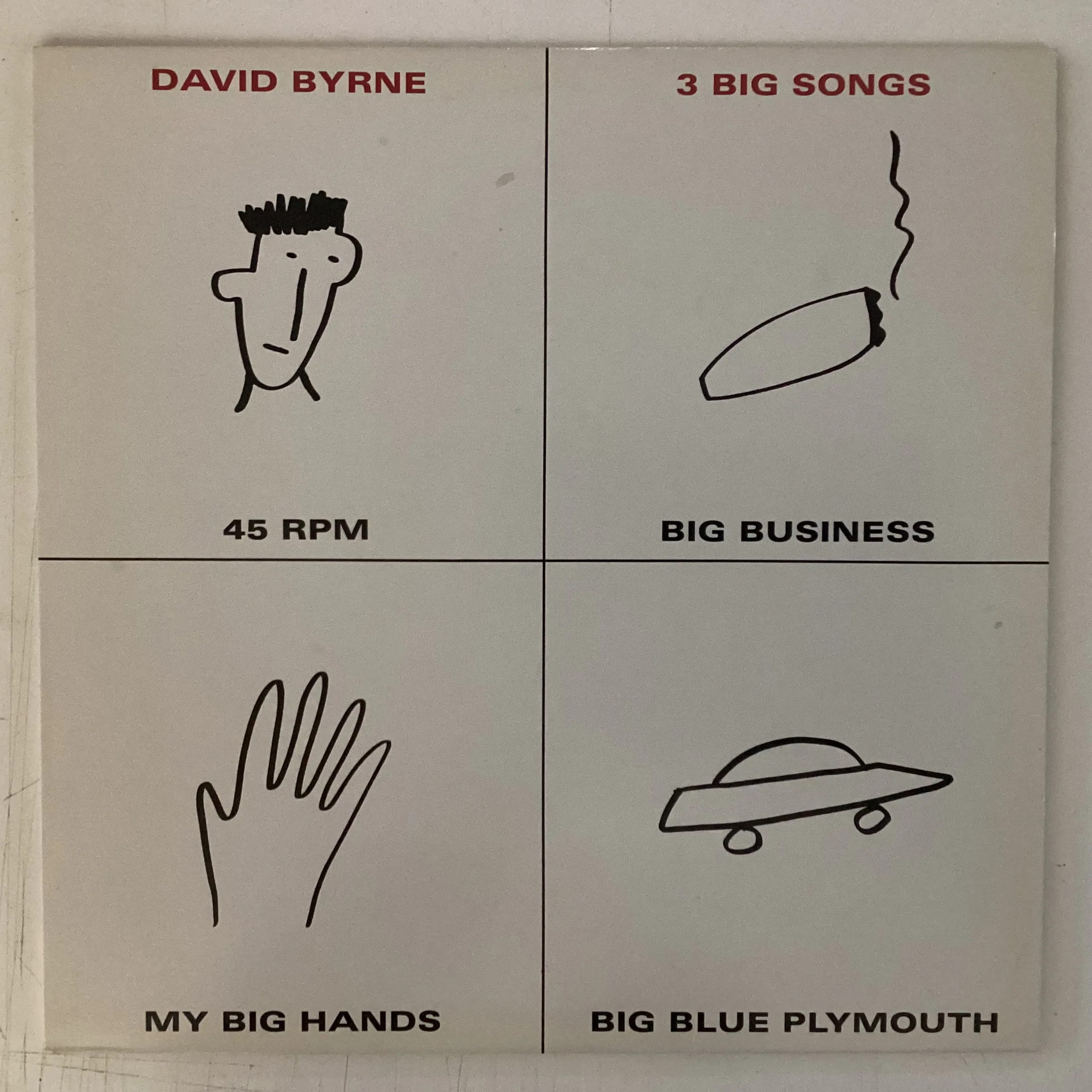 BYRNE, DAVID = 3 BIG SONGS (12 IN.) (CDN 1981) (USED)