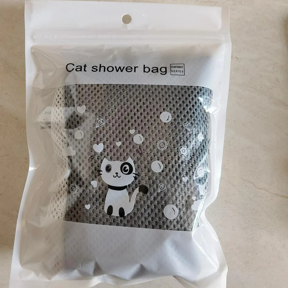 Cat Mash Polyester Shower Grooming Bag