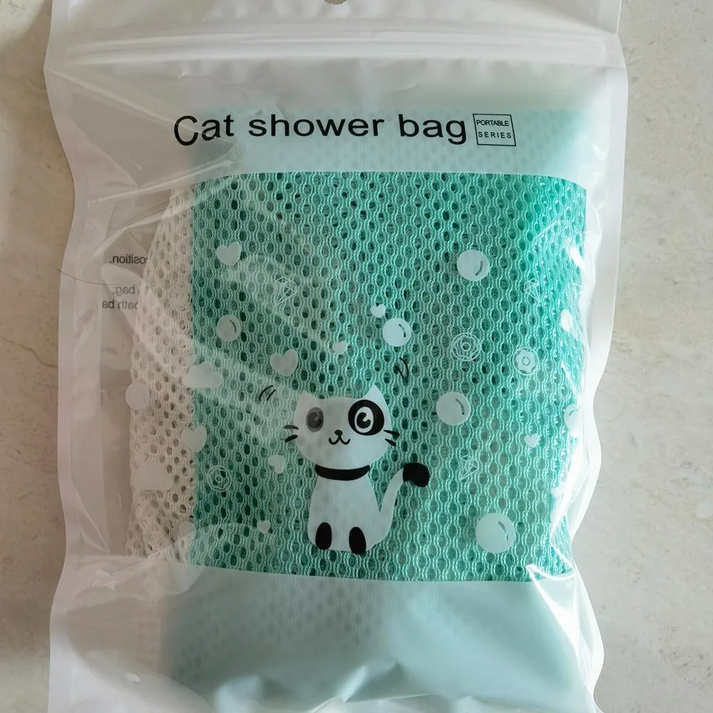 Cat Mash Polyester Shower Grooming Bag