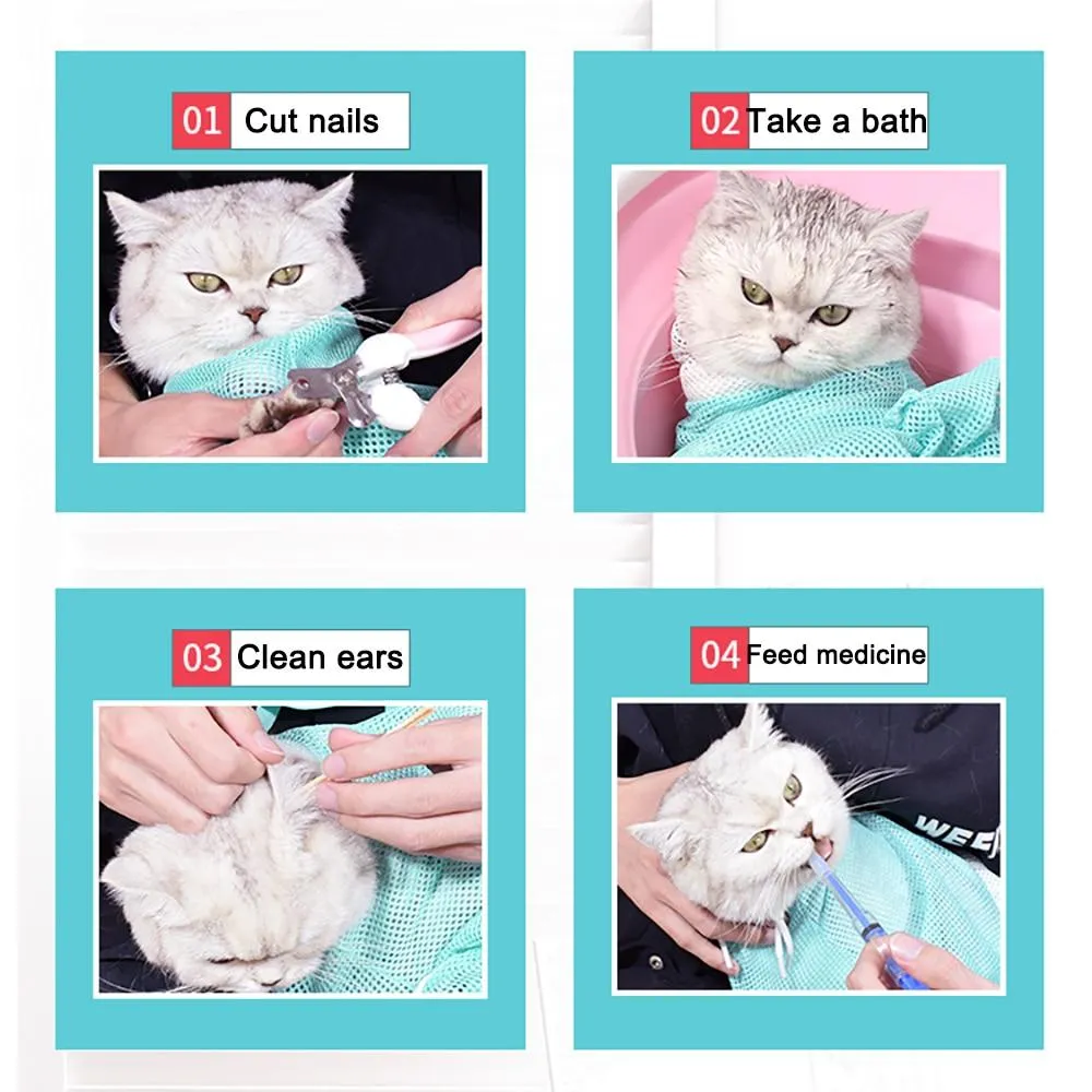 Cat Mash Polyester Shower Grooming Bag