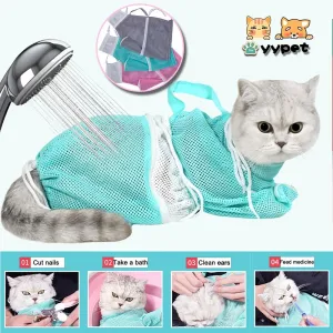 Cat Mash Polyester Shower Grooming Bag
