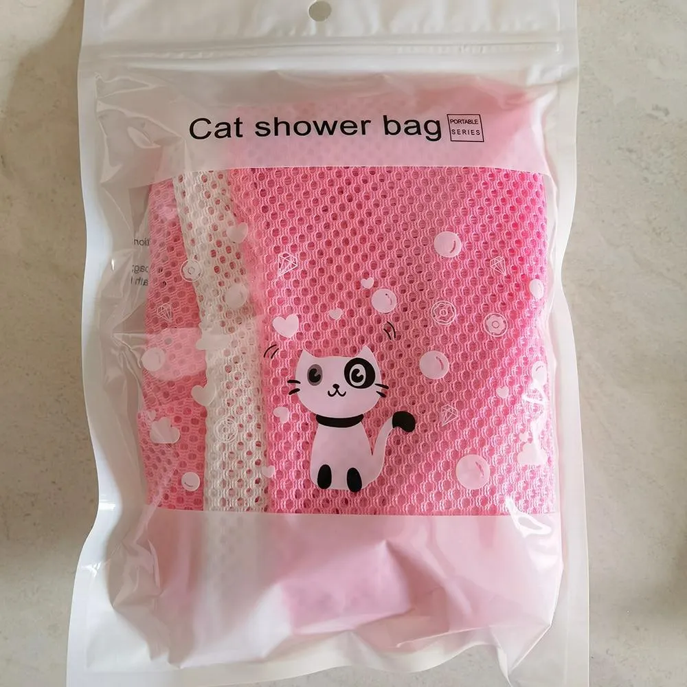 Cat Mash Polyester Shower Grooming Bag