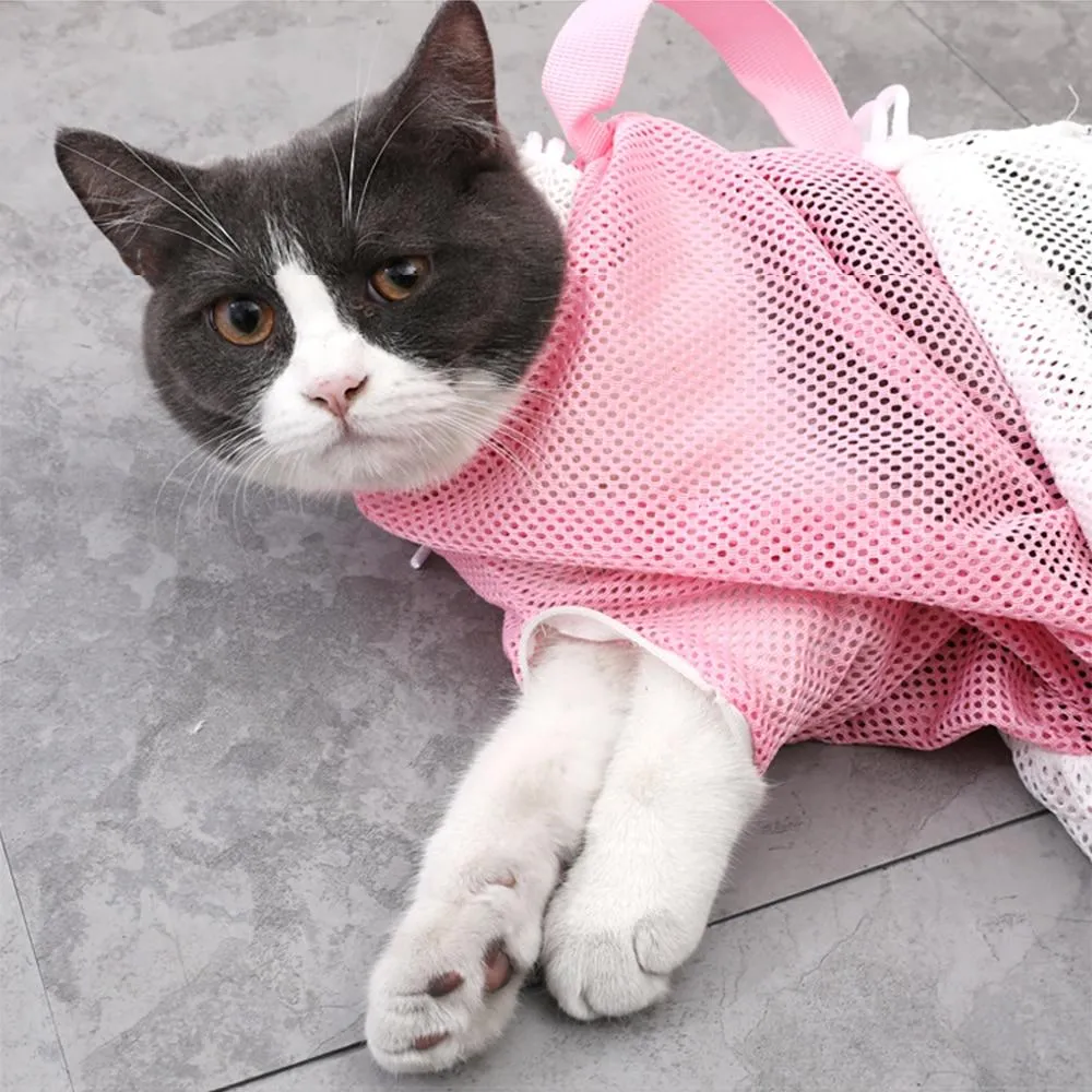 Cat Mash Polyester Shower Grooming Bag