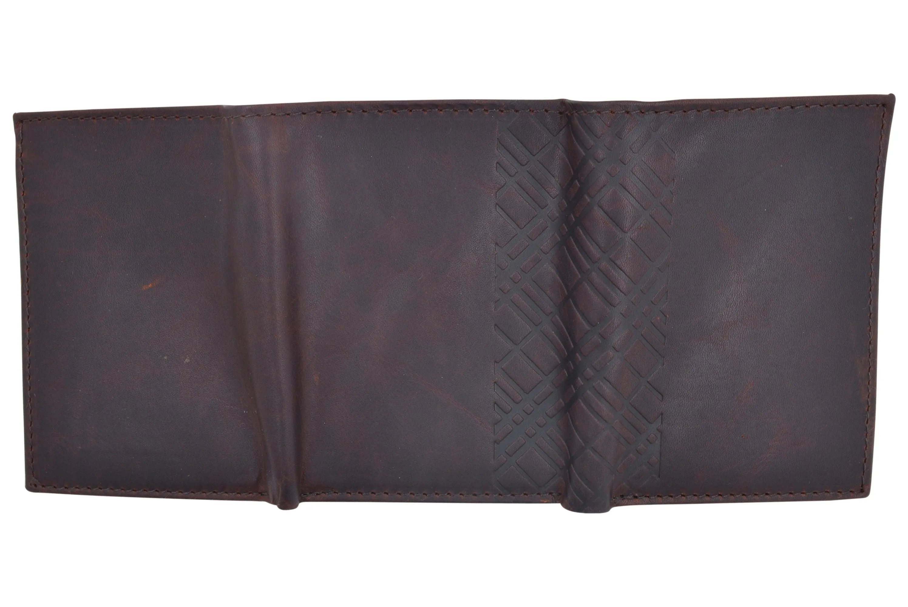 Cazoro Extra Capacity Trifold Wallet for Men RFID Blocking Genuine Leather Wallet Black Brown RFID611286