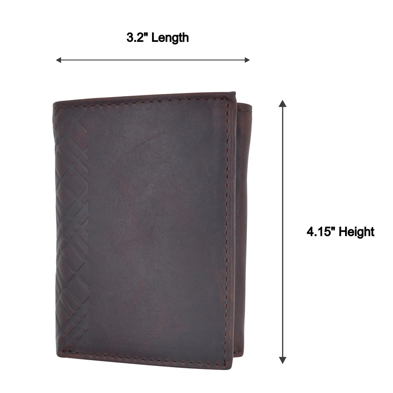 Cazoro Extra Capacity Trifold Wallet for Men RFID Blocking Genuine Leather Wallet Black Brown RFID611286