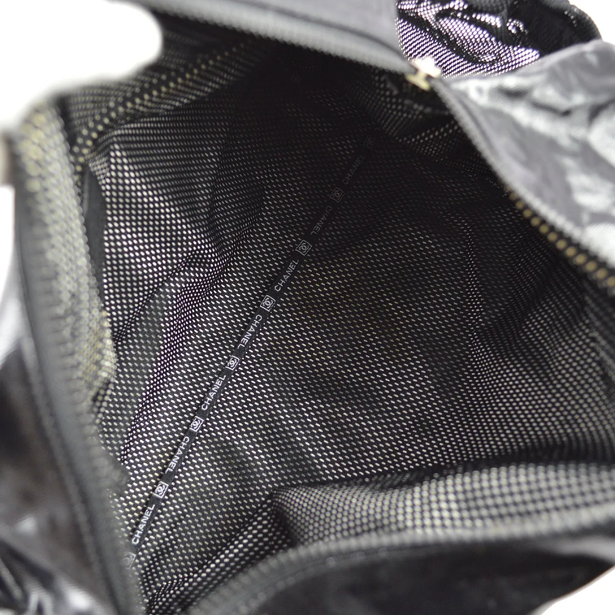 Chanel 2006-2008 Sports Line Black Vinyl Gym Bag 35