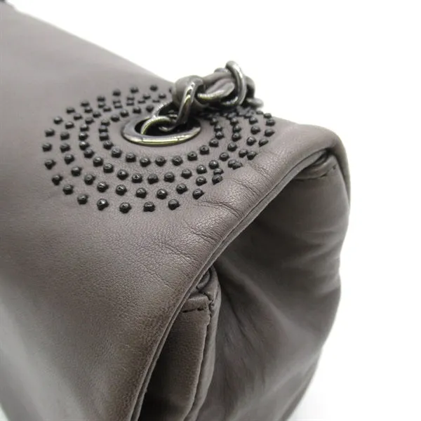 Chanel CC Studded Eat West Full Flap Bag Leather Crossbody Bag in Excellent condition