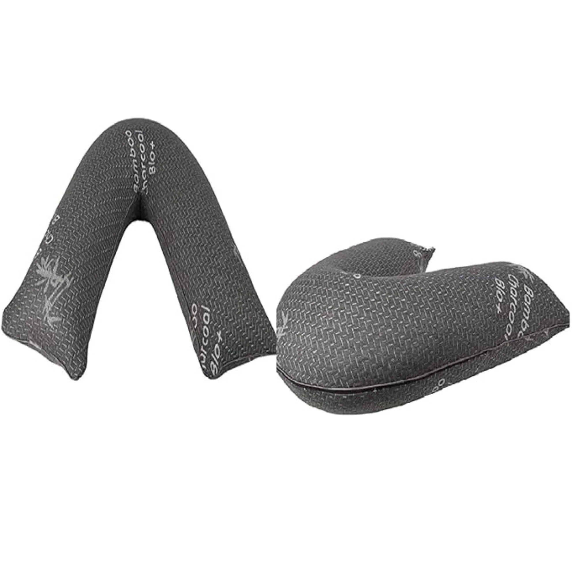 Charcoal Bamboo Cover V Shape Memory Foam Orthopaedic Pillow