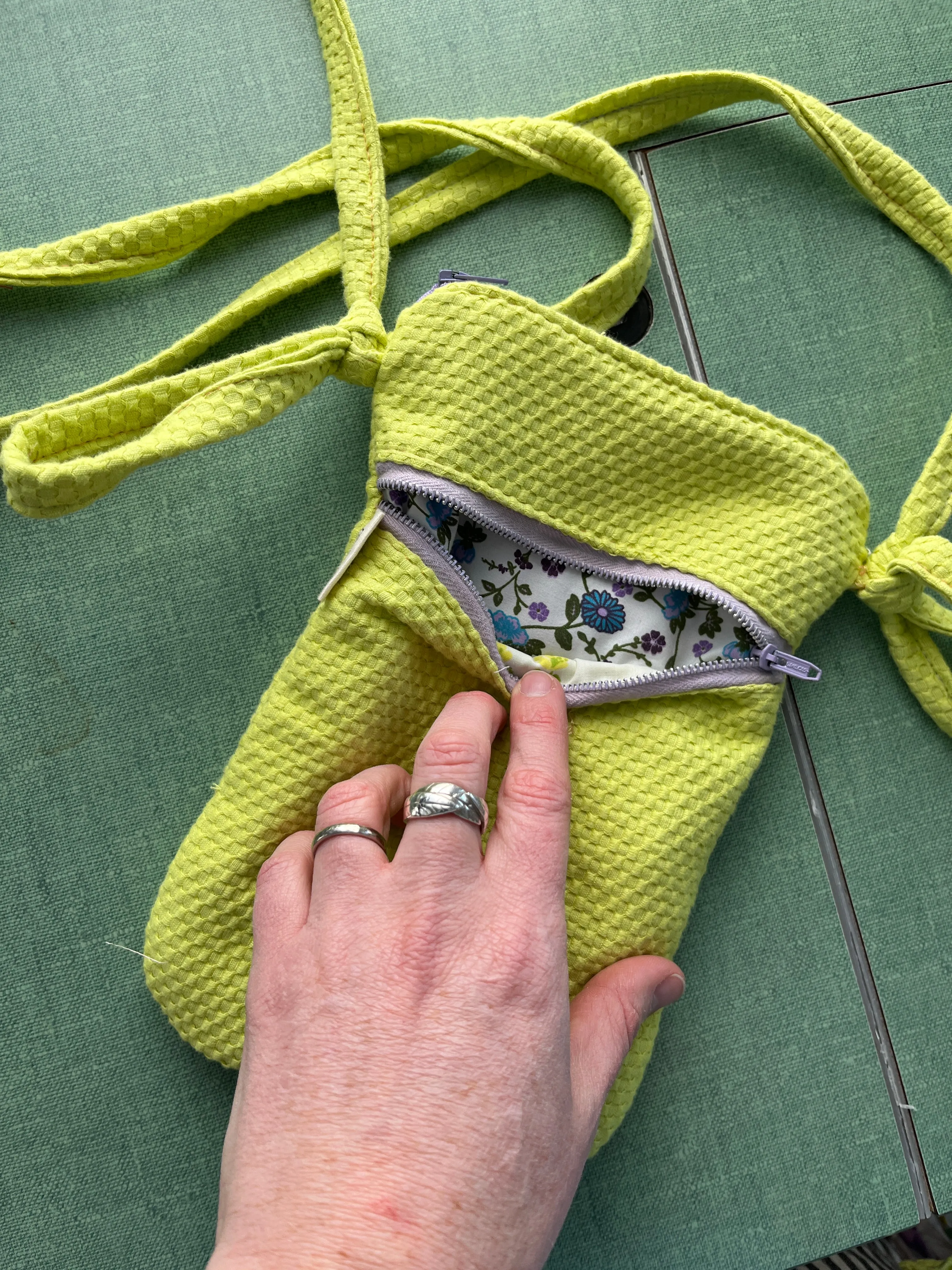 “Chartreuse me” Loop Crossbody bag