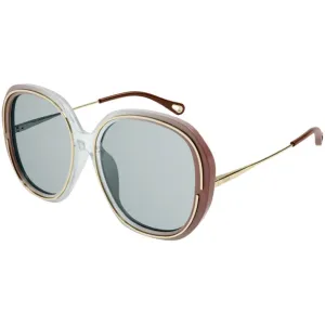 Chloe Women's Sunglasses - Shiny Rust Brown Plastic Frame | CH0078SA-30011531003