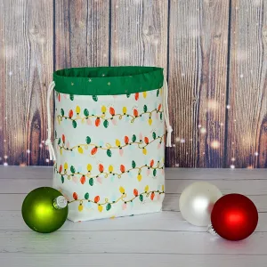 Christmas Lights Small WIP Bag or Gift Bag