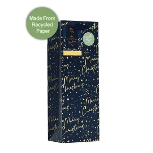 Christmas Midnight Starry Skies Bottle Bag