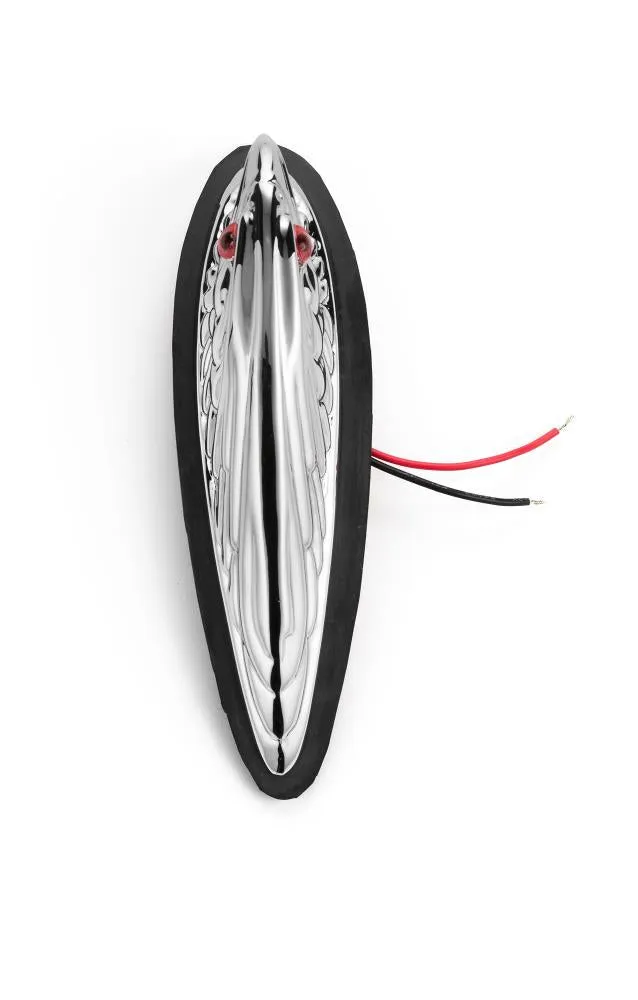 Chrome Eagle Head Fender Light Motorcycle Mud Guard (S) - Highway Hawk H68-4021