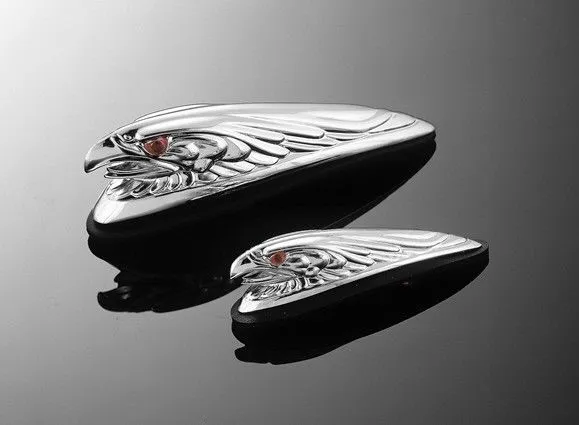Chrome Eagle Head Fender Light Motorcycle Mud Guard (S) - Highway Hawk H68-4021