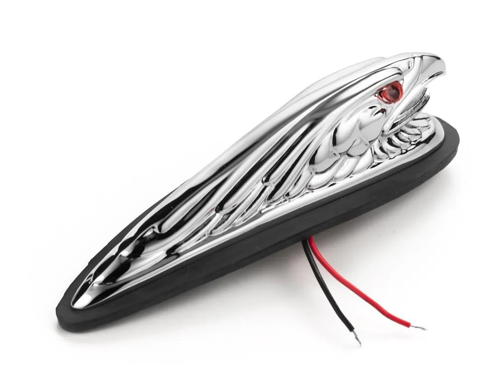 Chrome Eagle Head Fender Light Motorcycle Mud Guard (S) - Highway Hawk H68-4021