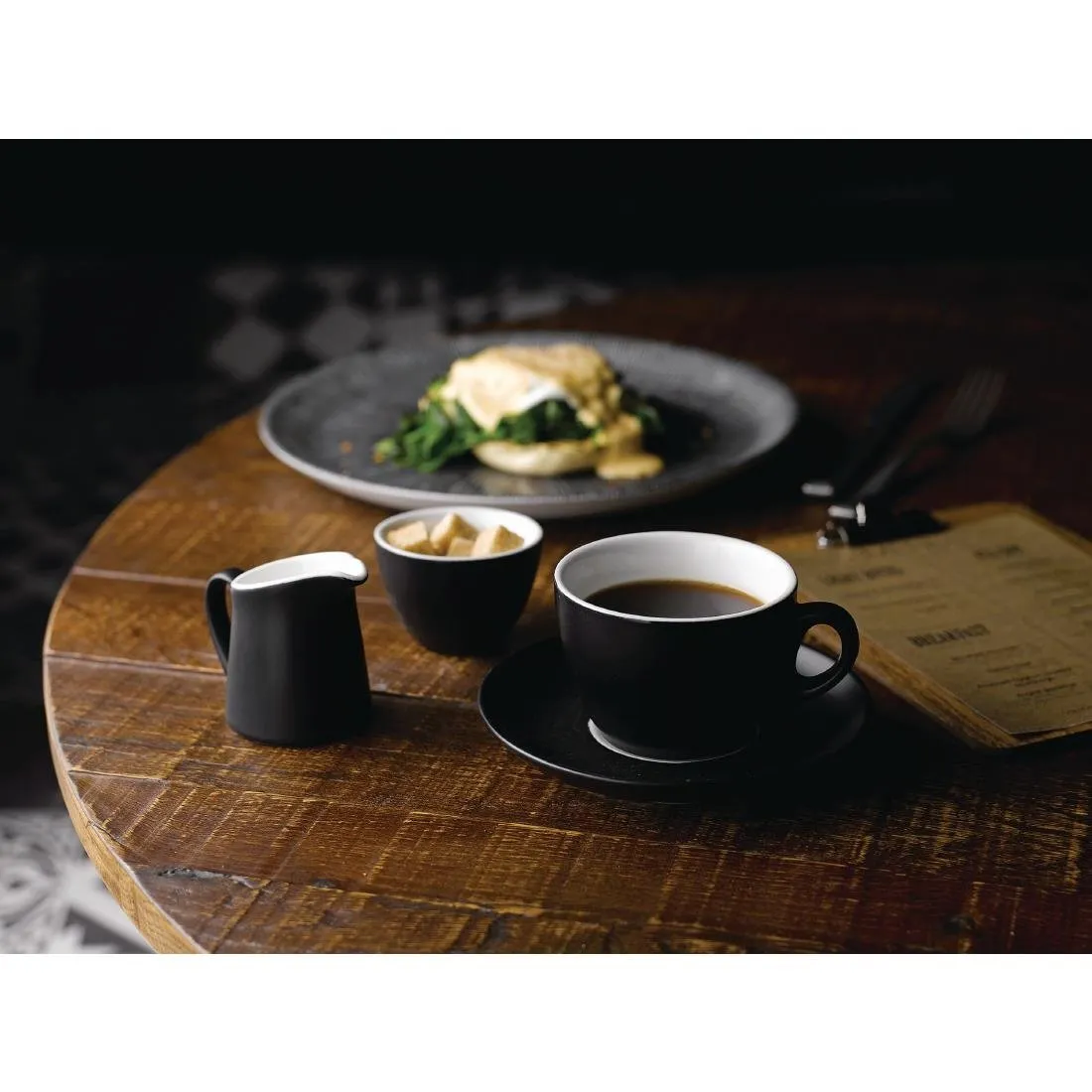 Churchill Menu Shades Jugs Ash Black 60ml 2oz (Pack of 4) - FC199