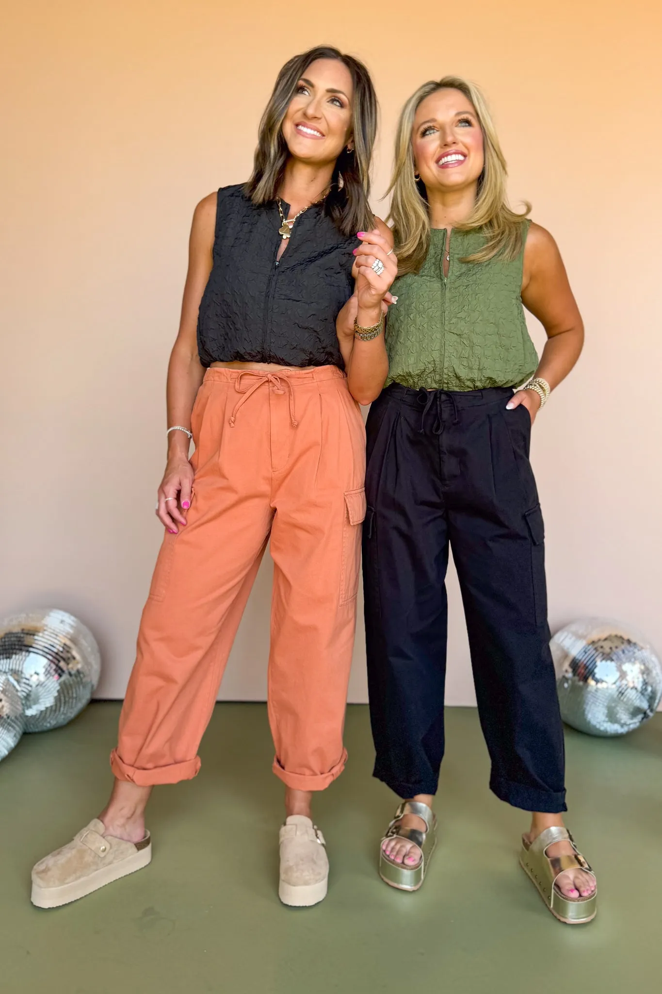 Clay High Waist Drawstring Cargo Pants *FINAL SALE*