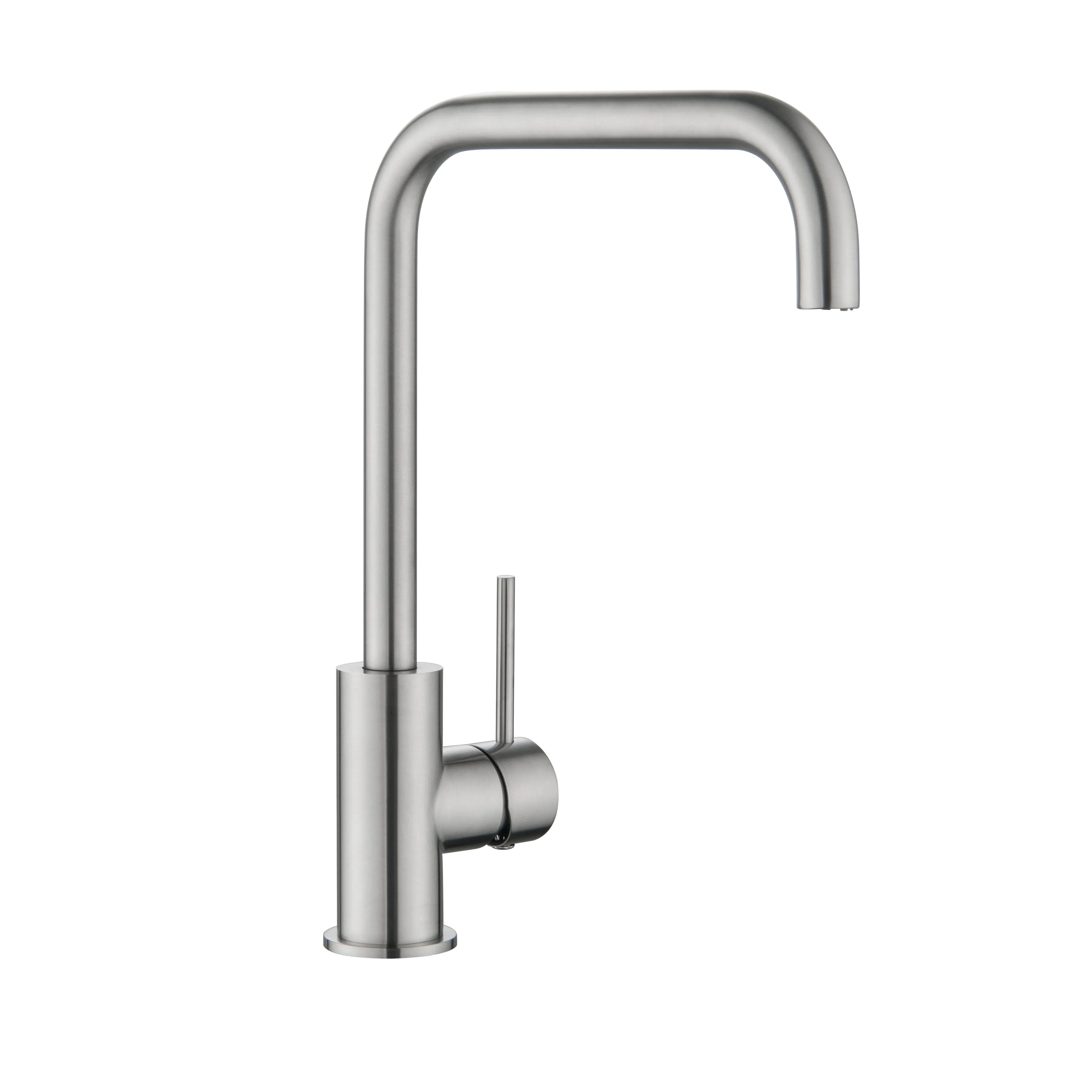 CLIO Kitchen Sink Mixer Square Tap Bench Mount Brushed Nickel