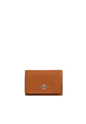 Coach Micro Wallet In Washed Orange CU914