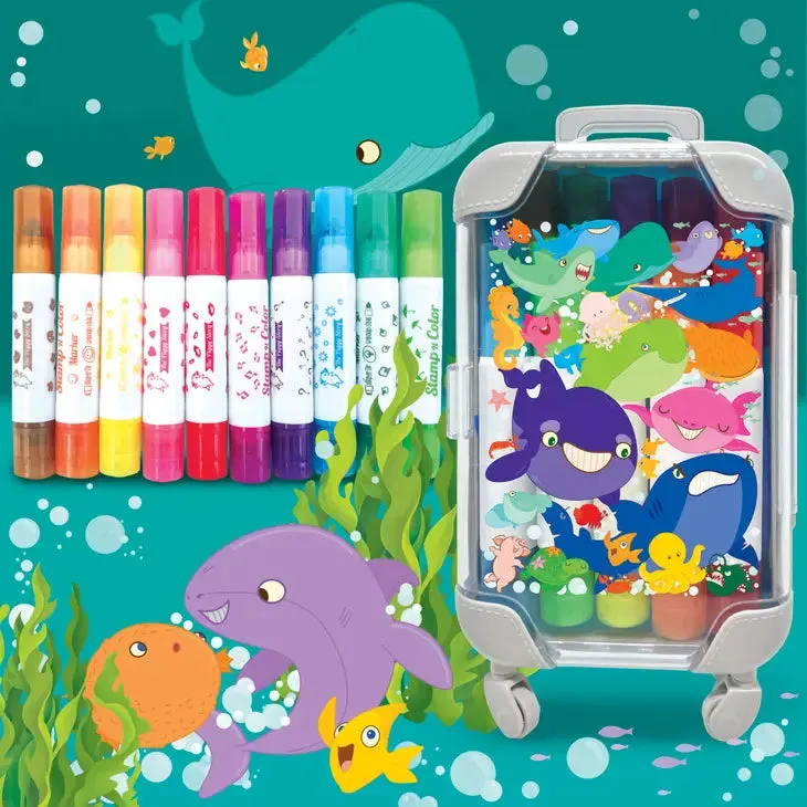 COLOR POP: STAMP N COLOR MARKERS - UNDER THE SEA