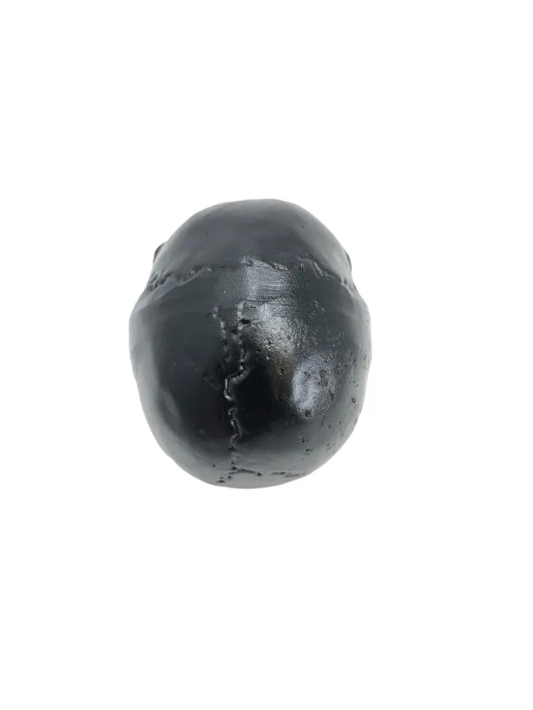 Cracked Skull Ornamental Statue for Fenders or Bonnet Mascot - Black - Highway Hawk H02-086B