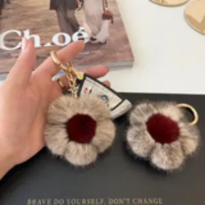 Creative Minimalistic Mink Bag Charm Keychain Accessory