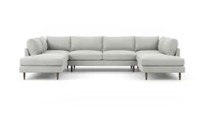 Crowd Pleaser U-Shaped Bumper Sectional  (85" x 144" x 85")