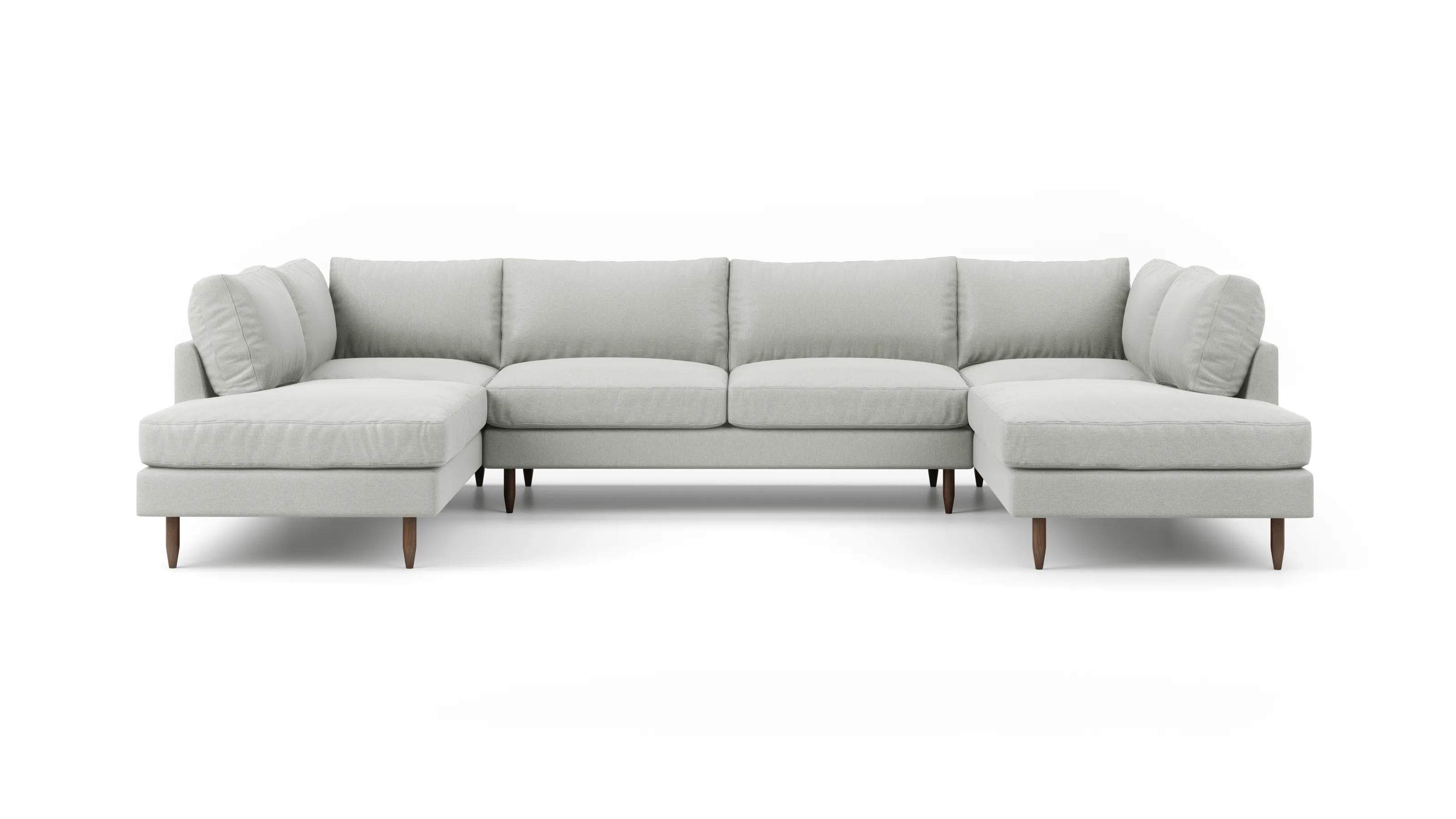 Crowd Pleaser U-Shaped Bumper Sectional  (85" x 144" x 85")