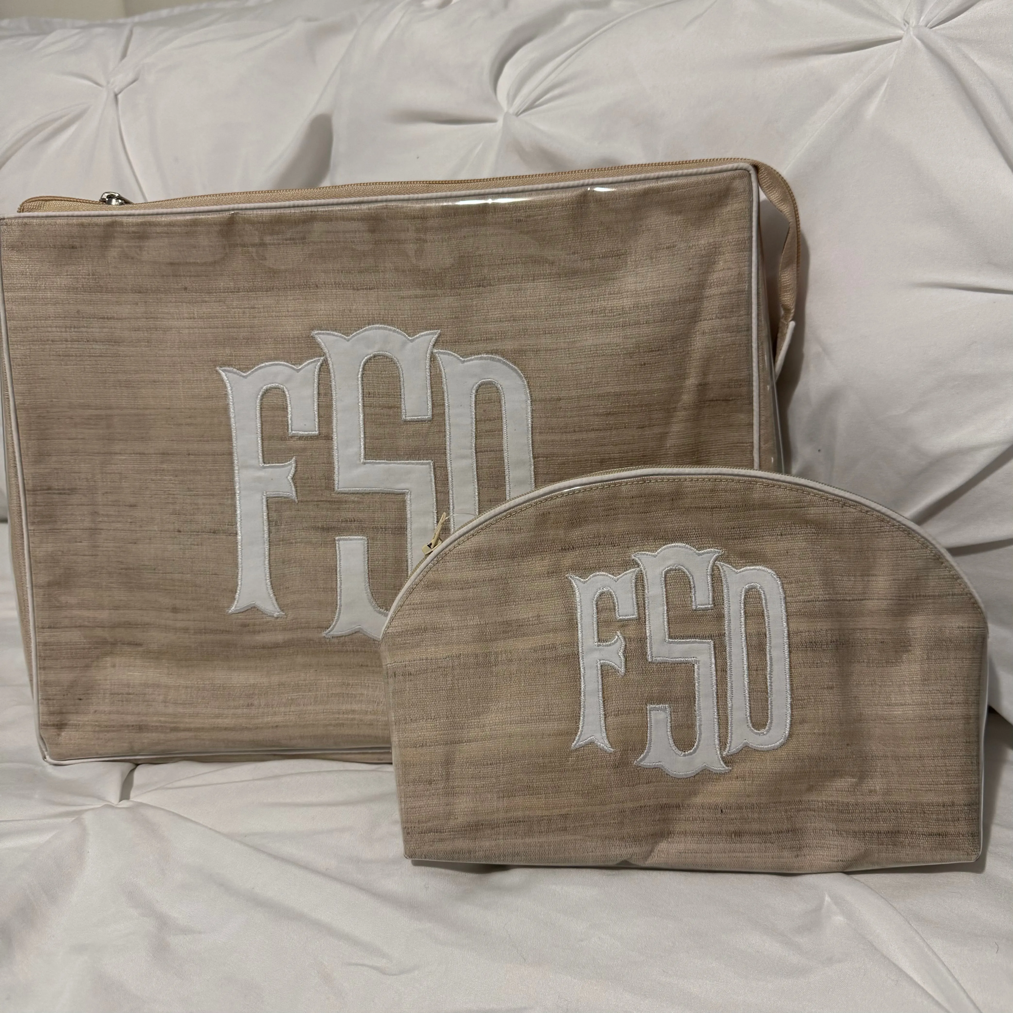 Curved Lined Cosmetic Case