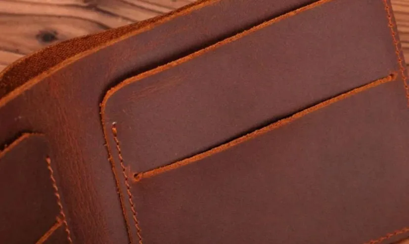 Custom Leather Wallet for Men - Personalized  Wallet for Men - Text Engraved Monogram Wallet - Gift for Him Dad Husband Boyfriend Birthday