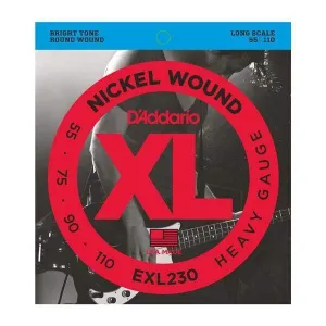 DAddario Exl230 Nickel Wound Bass Guitar Strings Heavy 55 110 Long Scale