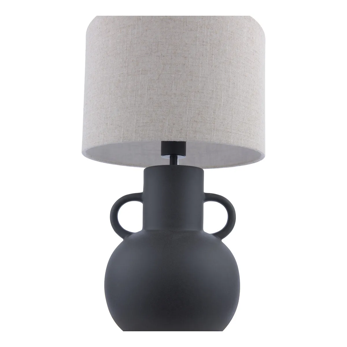 Dar Urn Ceramic Table Lamp Black With Shade