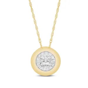 Diamond Set Miracle Surround Necklace in Yellow Gold