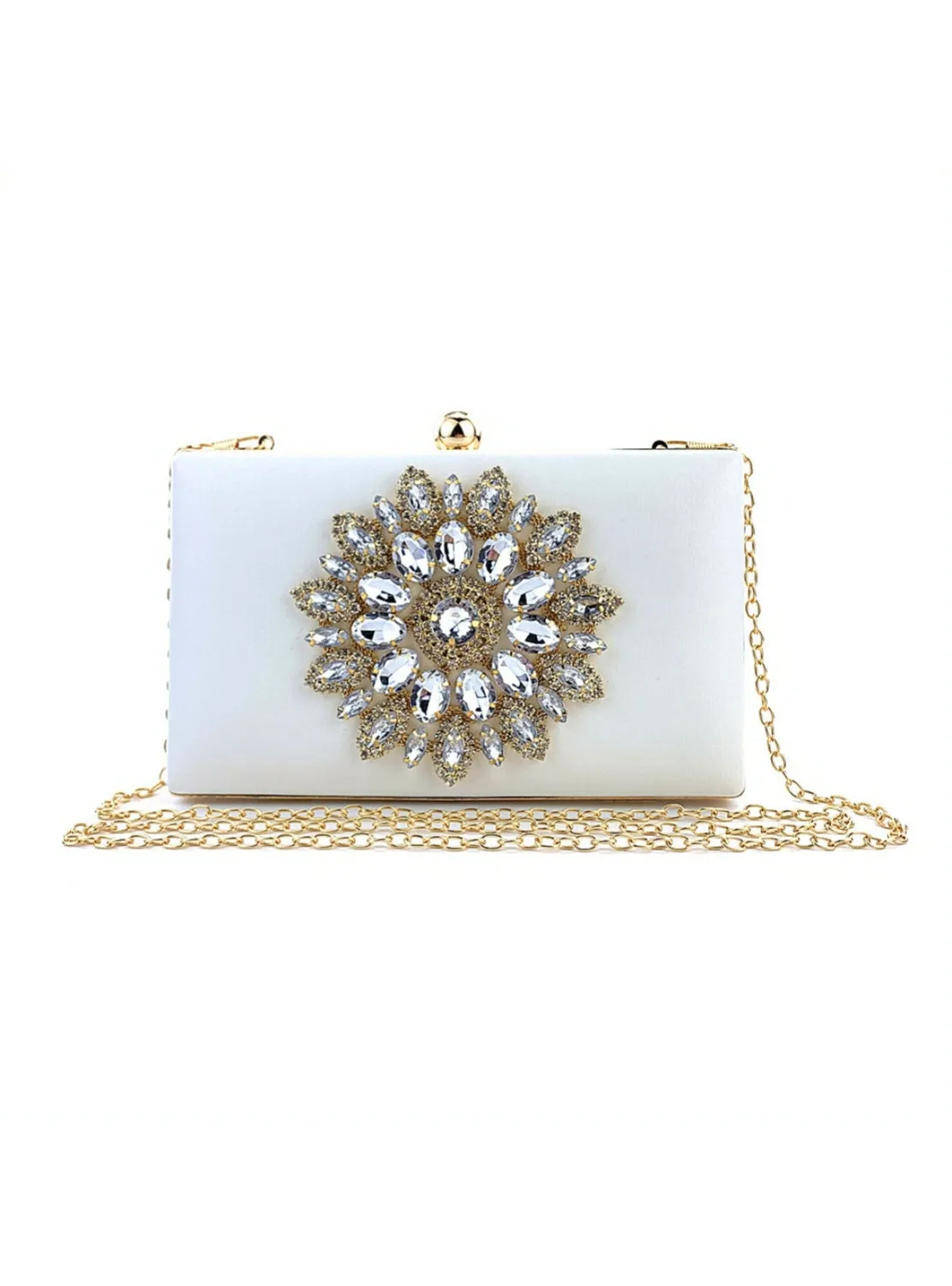 Diamond-studded Sunflower Dinner Bag Clutch Bag