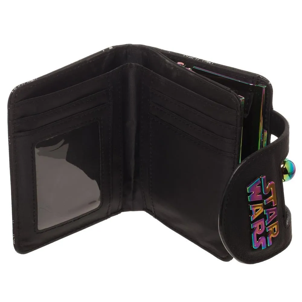 Disney Star Wars Universe Wallet & Coin Purse, Galaxy Hologram, All Over Print Space Spacecraft
