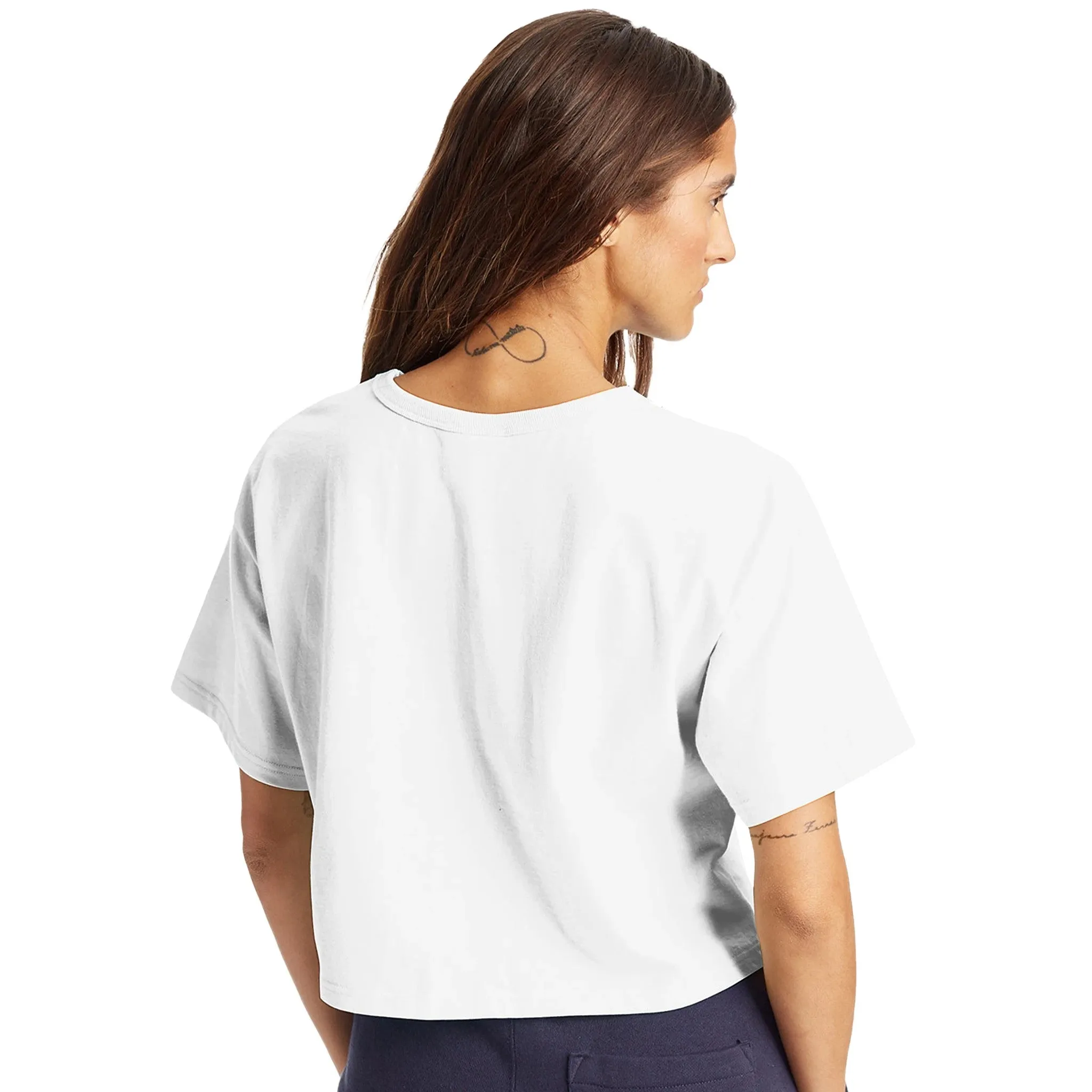Disneyland "Bow" / Anaheim, California / The Happiest Place On Earth | Women's Cropped Heritage Crewneck T-Shirt | Champion T453W