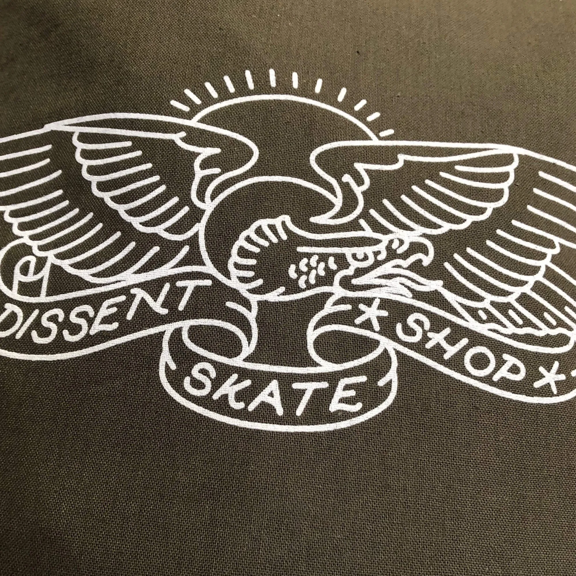 Dissent Skateboarding Eagle Logo Tote Bag For Life | Olive Green