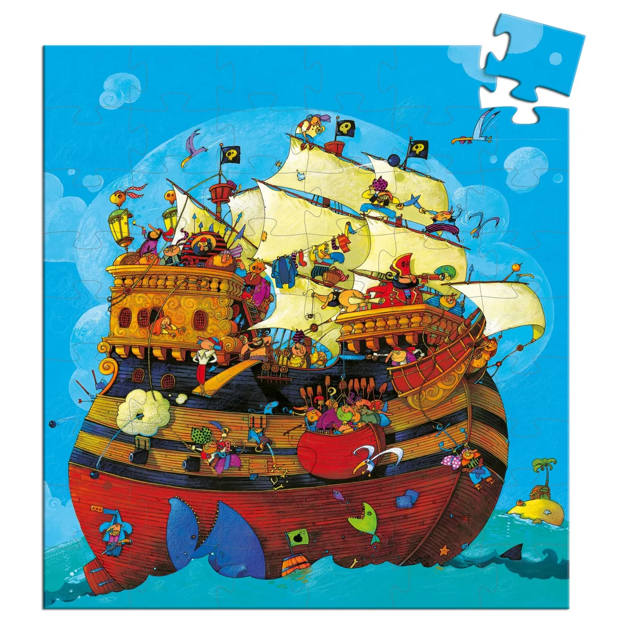 Djeco Silhouette Puzzle - Le Bateau de Barberousse