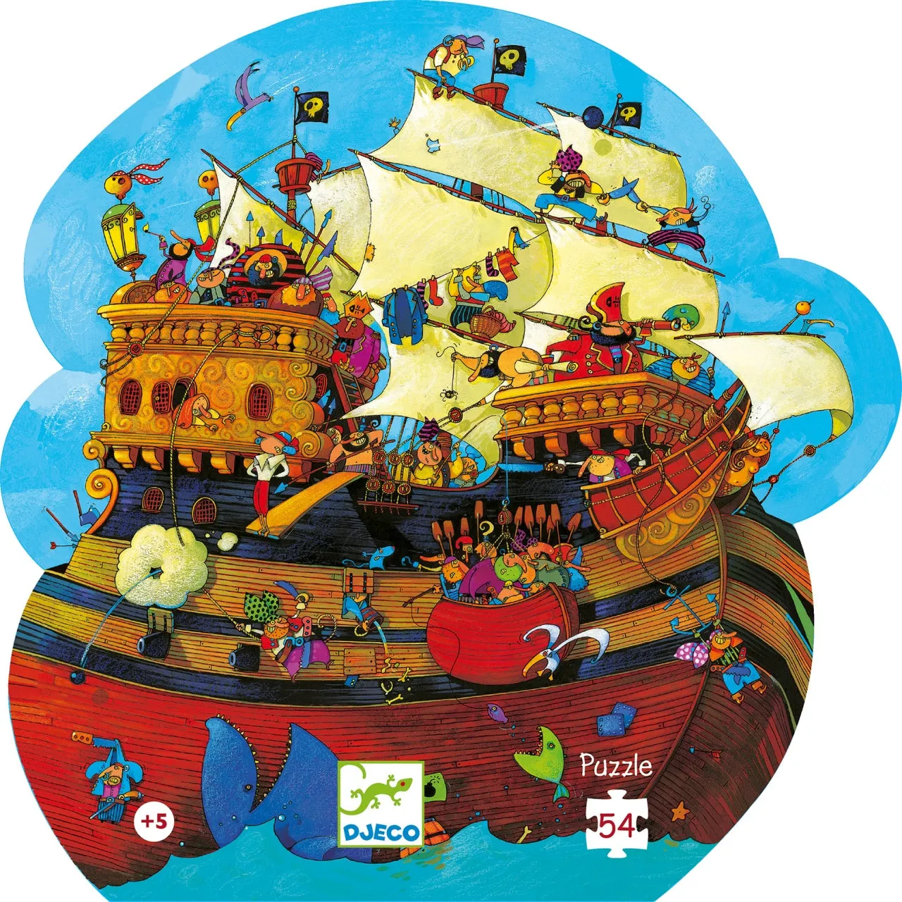 Djeco Silhouette Puzzle - Le Bateau de Barberousse