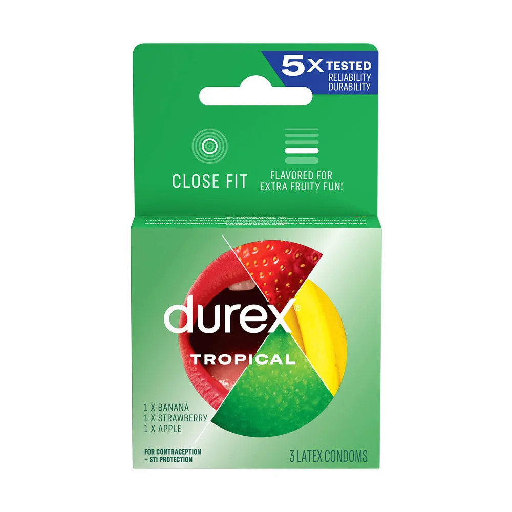 Durex Tropical Flavours Condoms - 3 pk