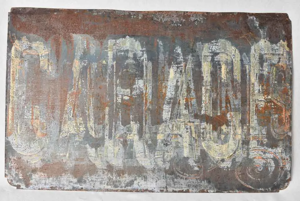 Early 20th century sign - PORCELAINES 24¾" x 39½"