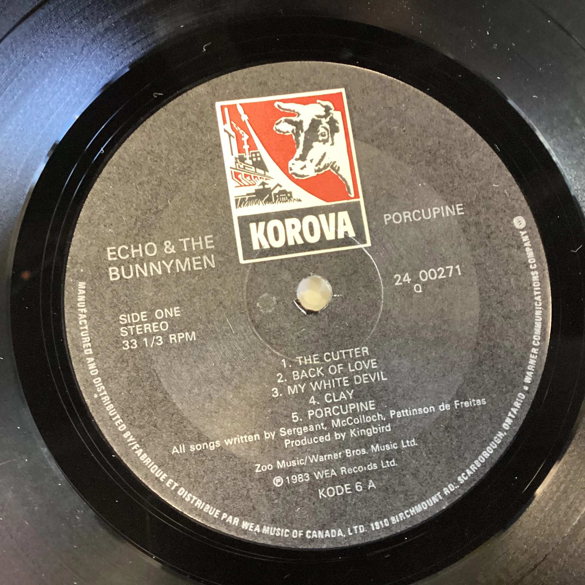 ECHO & THE BUNNYMEN = PORCUPINE (CDN 1983) (USED)